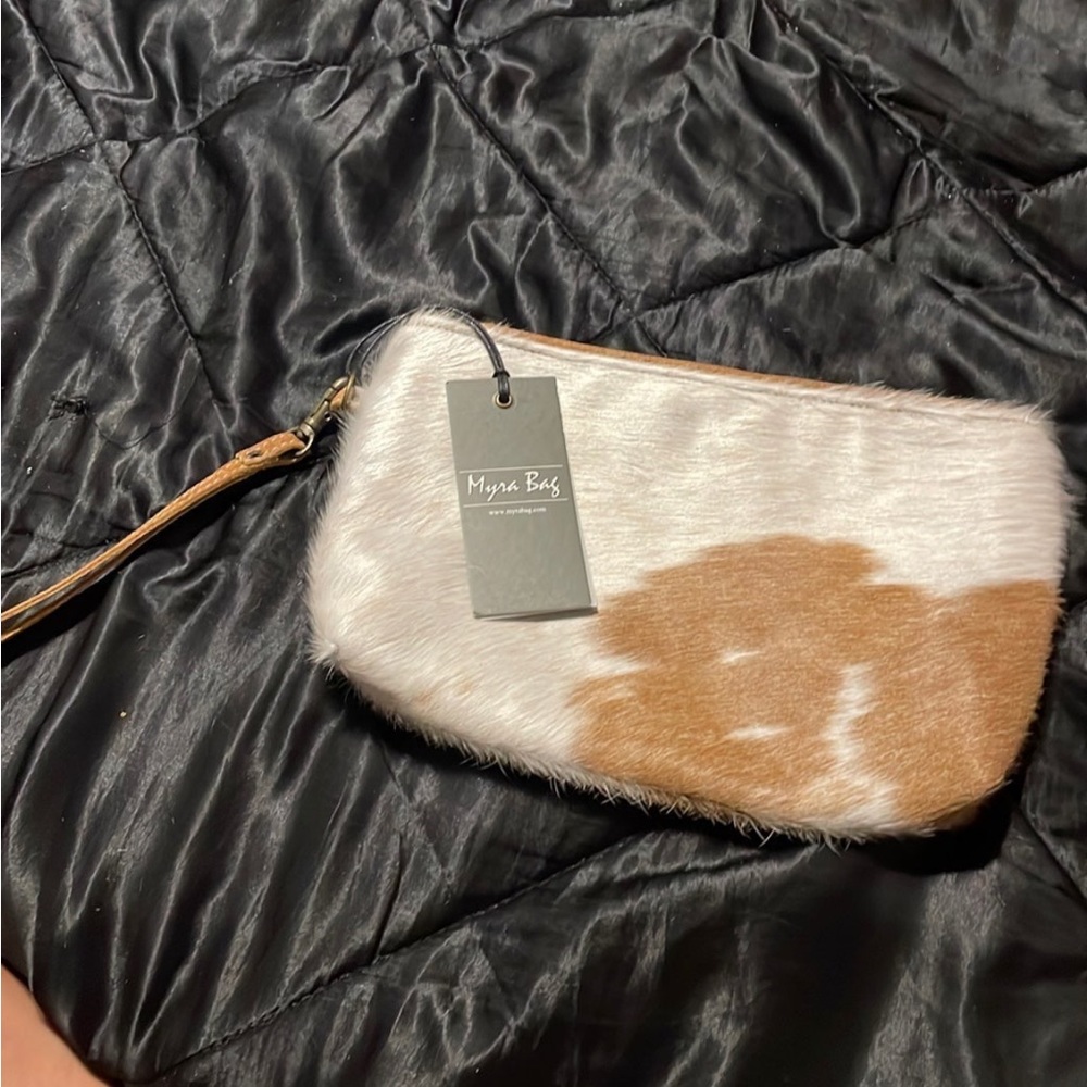 Cow hide clutch